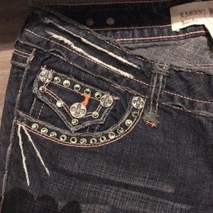 Laguna Jean Company embellished rhinestone jean